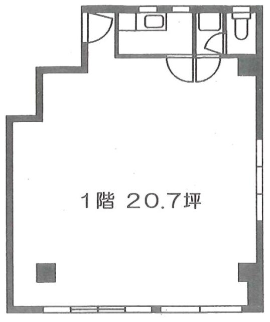 三恵中田パレスビル1F 間取り図