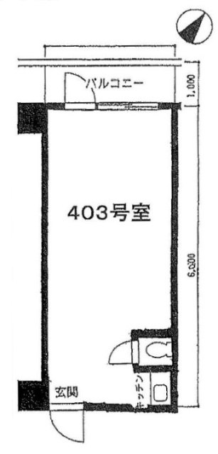 いづみハイツニュー茅場町403 間取り図