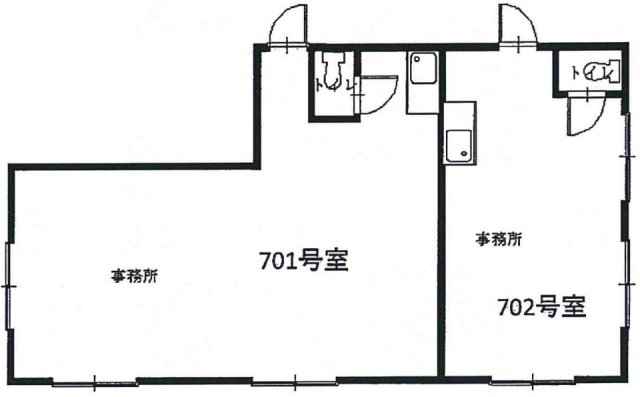 上野百千和(ユチワ)ビル701 間取り図