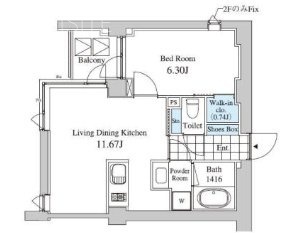 カーサアルボーレビル304 間取り図