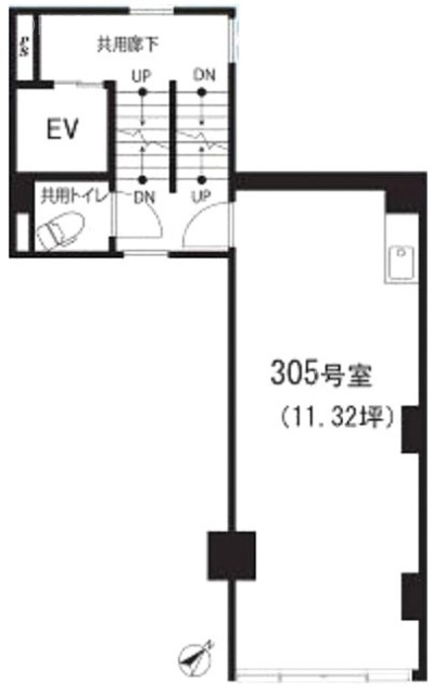日本橋中央ビル305 間取り図