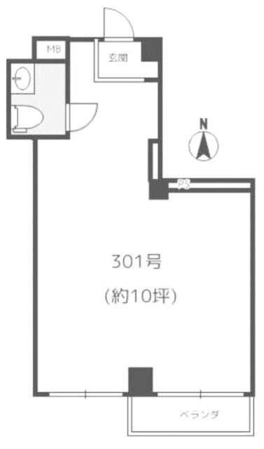 南部ビル301 間取り図