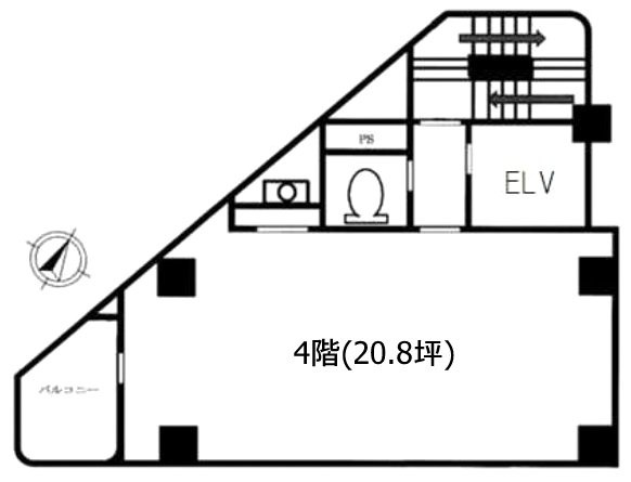 日東本石町ビル4F 間取り図