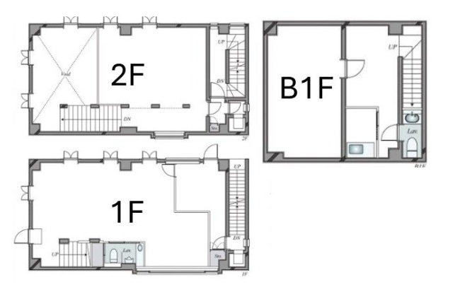西麻布ゼフィーロビルB1F～2F 間取り図