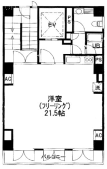 NISIAZABU272ビル5F 間取り図