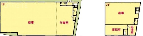 花畑7丁目貸倉庫・事務所1F～2F 間取り図