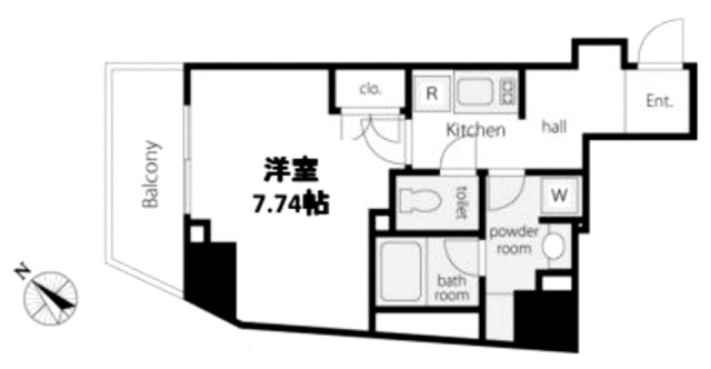 VORT渋谷松濤residence203 間取り図