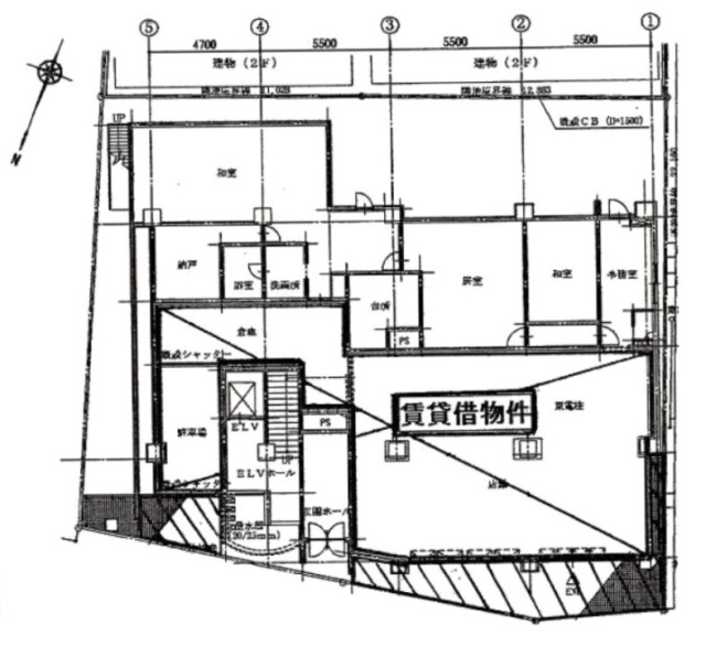 原島ビル1F 間取り図