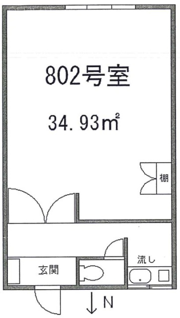 高田馬場ビル802 間取り図