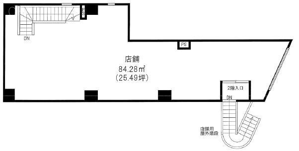 富久ロータリービル2F 間取り図