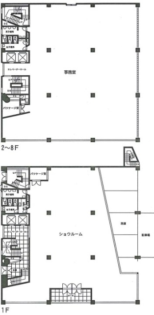 伊那(フランスベッド)ビルB1F～8F 間取り図