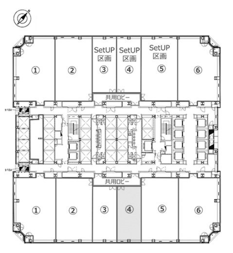 晴海アイランドトリトンスクエアオフィスタワーX棟8F 間取り図