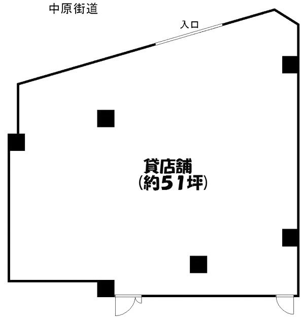 ヴィラ鹿島ビル1F 間取り図