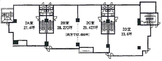 石橋松波ビル2C 間取り図