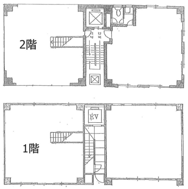 二葉ビル1F～2F 間取り図