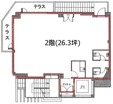 恵比寿ヴェルソービル2F 間取り図