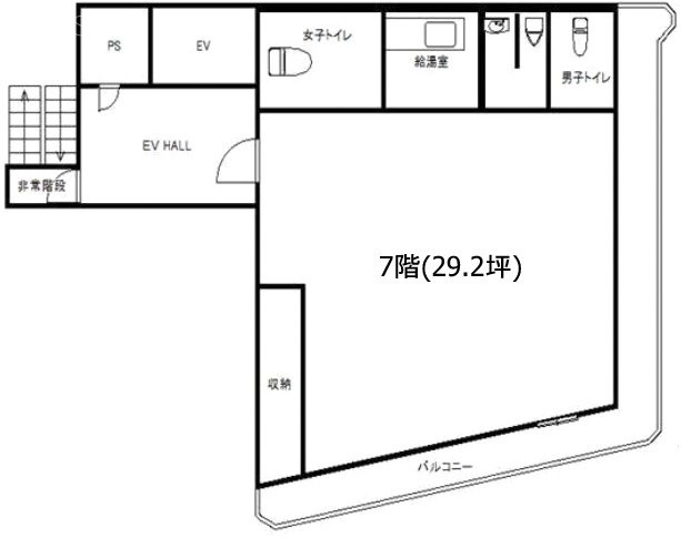 ミュージアム1999二番町ビル7F 間取り図