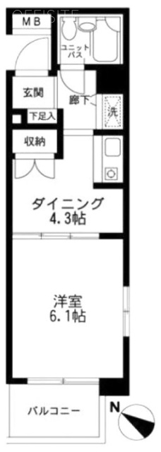 パーク・ノヴァ伊勢佐木長者町301 間取り図