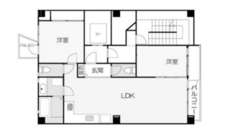 ビクトリアポートビル4F 間取り図