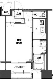 正金アパートメント入船1003 間取り図