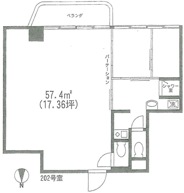 ベルシティオ町屋ビル202 間取り図