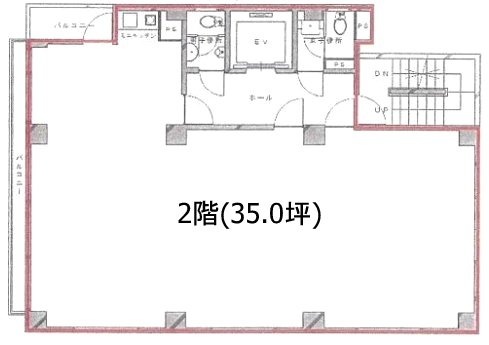 茅場町長岡ビル2F 間取り図