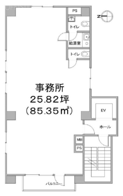 第2木内ビル3F 間取り図