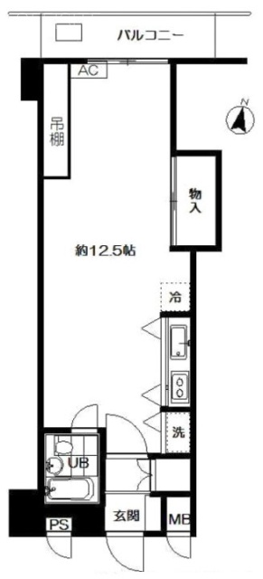 ビラカーサ五番町307 間取り図