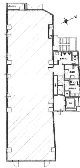茶州ビル5F 間取り図