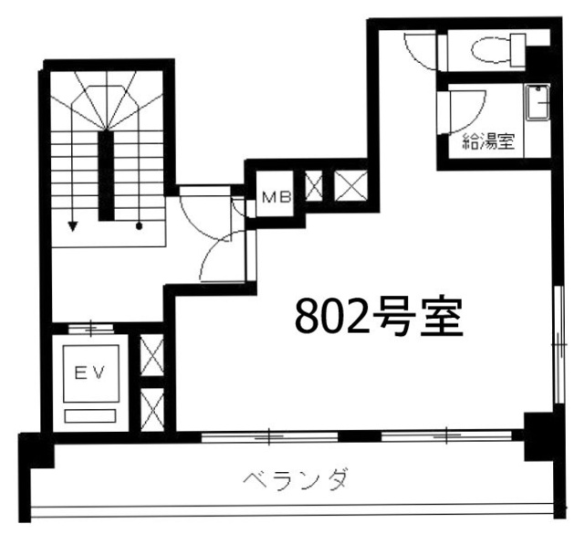 ローズベイ池袋ビル802 間取り図