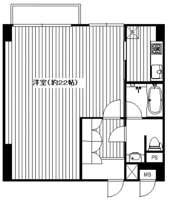 赤坂七番館303 間取り図