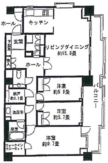 藤和三鷹ホームズ11F 間取り図