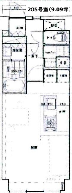 秀和西麻布レジデンス205 間取り図