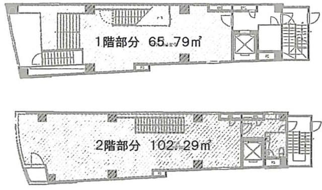 ウィーズ元町ビル1F～2F 間取り図