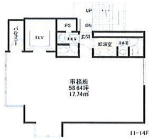 (仮)神田岩本町ビル14F 間取り図