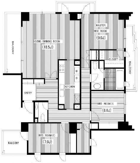 RIS目黒2F 間取り図