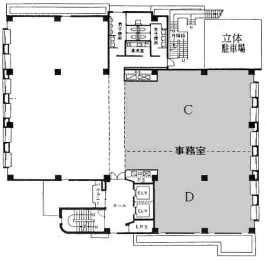 セントラル荒川ビルCD 間取り図