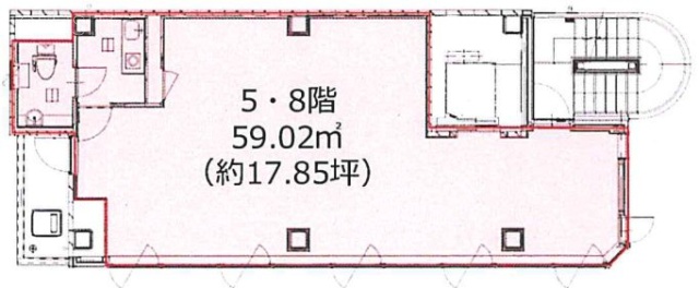 NO.1ニイクラビル8F 間取り図