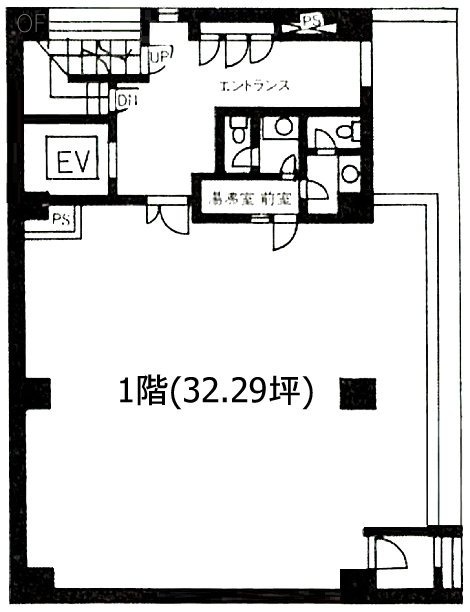 アルファ新富ビル1F 間取り図