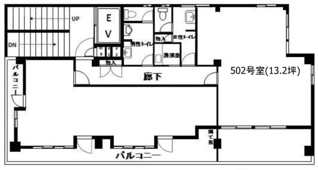 キューアス御徒町502 間取り図