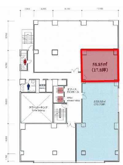 クレシェンドビル5F 間取り図