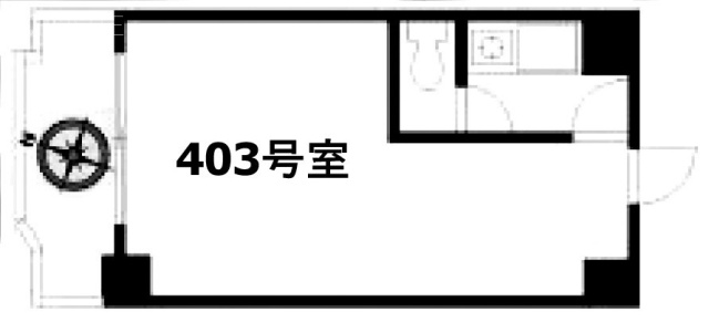 築地永谷コーポラス403 間取り図