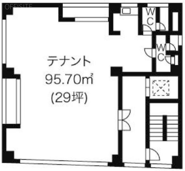 小石川文天ビル5F 間取り図