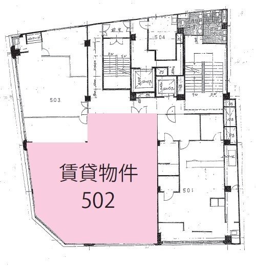 本町セントラルビル502 間取り図