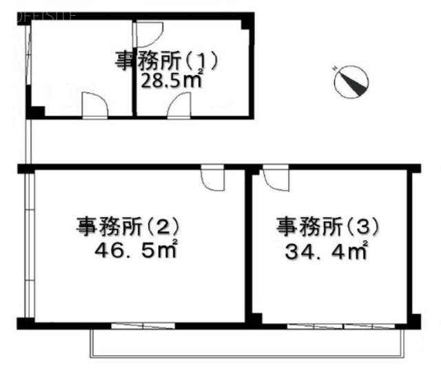 市谷左内坂ビル1F 間取り図