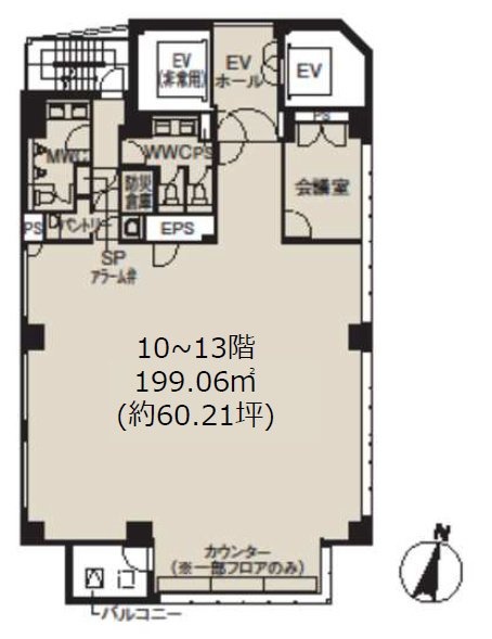 CIRCLES神田駅前10F 間取り図