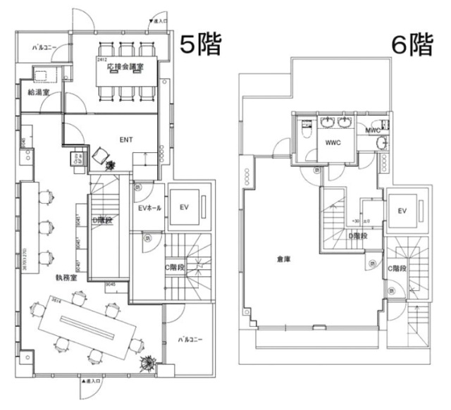 神田須田町117ビルディング5F～6F 間取り図
