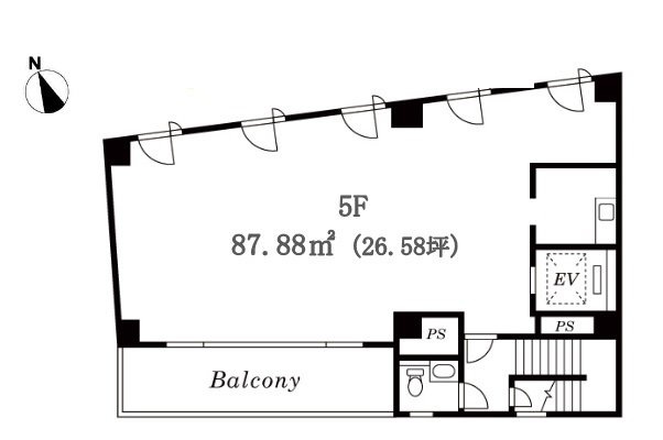 ヴェスタビル5F 間取り図