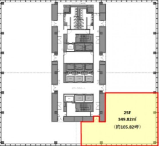東京サンケイビル25F 間取り図