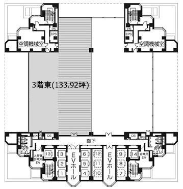 世田谷ビジネススクエアタワー東 間取り図